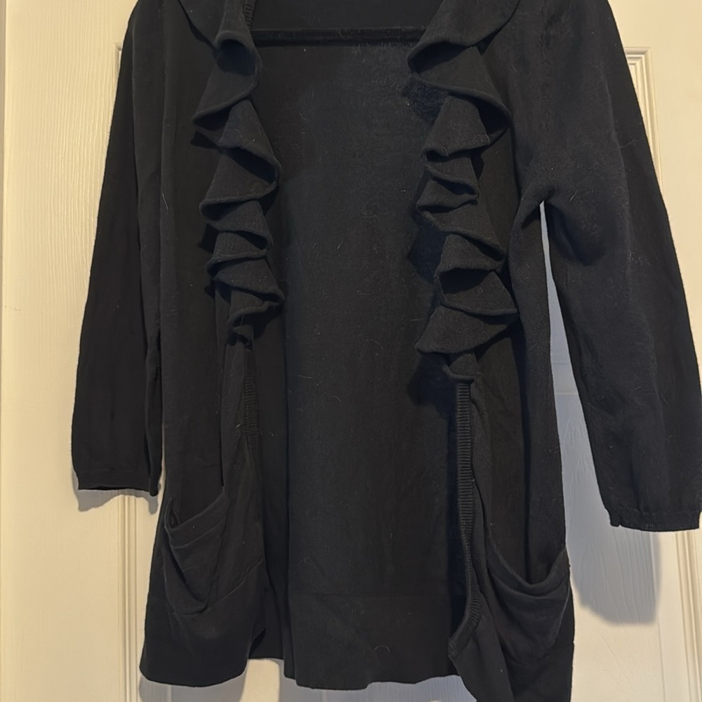 American Rag ruffled cardigan medium - Picture 4 of 4